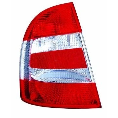 Abbildung von ABAKUS 665 1915L UE Rückleuchte links P21/4W, PY21W, P21W Rot ohne Lampenträger, Glühlampe SKODA: Superb I Saloon