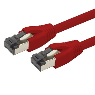 Abbildung von 1aTTack.de 1,5m Cat 8 Netzwerkkabel CAT8 Kabel Rot 1 Stück Cat.8 Lan 2000 Mhz 40 Gbit s 40GBase T Poe+ Patchkabel Ethernetkabel LSZH x 1,5 Meter