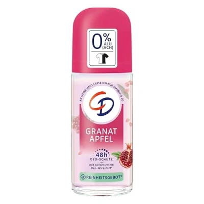 Abbildung von CD BIO Deo Roll On &#039;Granatapfel&#039;, 50 ml, Deodorant ohne Aluminiumsalze, langanhaltender Schutz für 48 h, veganes Hautpflegeprodukt, empfindliche Haut geeignet