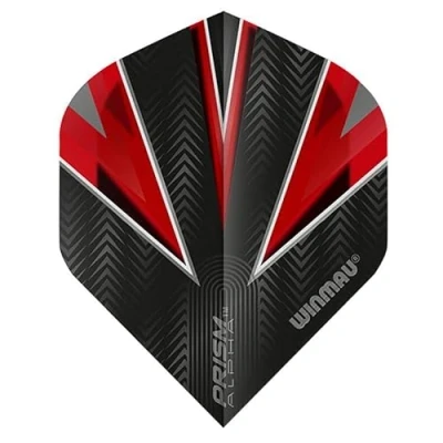 Abbildung von WINMAU Prism Alpha Black &amp; Red Extra Dicke Dart Flights 1 Sätze pro Packung (3 insgesamt)