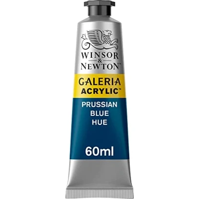 Abbildung von Winsor &amp; Newton 2120541 Galeria Acrylfarbe, hohe Pigmentierung, lichtecht, buttrige Konsistenz, 60 ml Tube Preussischblau