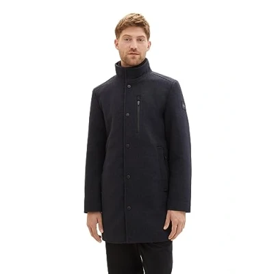Abbildung von TOM Tailor IN Optik Klassischer Mantel, Herren, Größe: XL, Navy blue structure