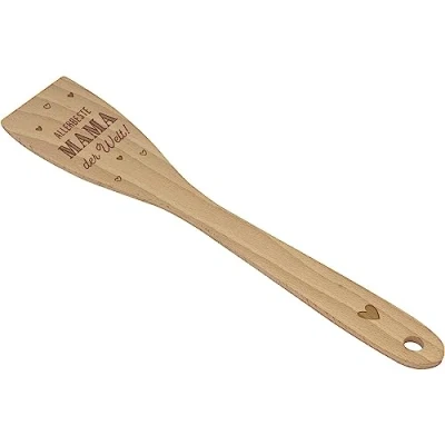 Abbildung von GRUSS &amp; CO Pfannenwender Motiv &quot;Allerbeste Mama&quot; aus Buchenholz, 30 cm, mit eingebranntem Geschenk Küche, Kochen, Muttertag 48807