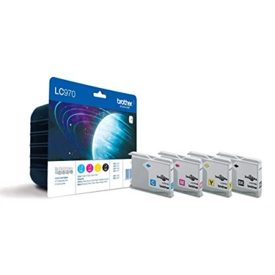Abbildung von Brother Tintenpatronen Value Pack (Viererpack, Farbe: cyan / gelb magenta schwarz) für Lc970