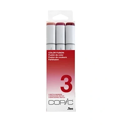Abbildung von COPIC Sketch Marker Set &quot;Color Fusion 3&quot;, 3 Farben, professionellee Pinsel mit einer flexiblen und mittelbreiten Spitze