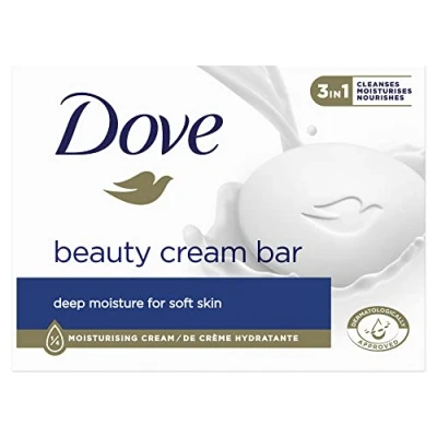 Abbildung von Dove Waschstück Beauty Cream Bar mit 1/4 Feuchtigkeitscreme für weiche und geschmeidige Hände