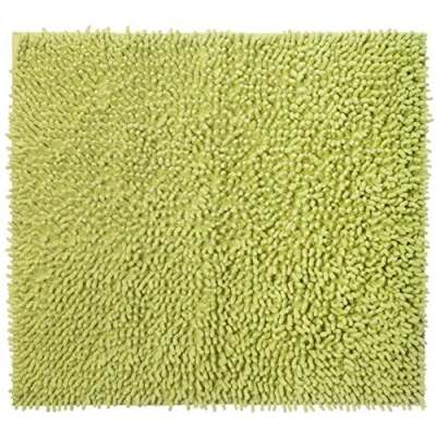 Abbildung von Brandsseller Badematte Badvorleger Hochflor Kuschelteppich Duschvorleger 100% Baumwolle ca. 56x50 cm Grün Einzeln