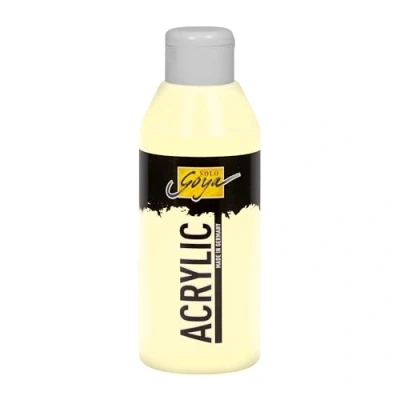 Abbildung von KREUL 84236 Solo Goya Acrylic elfenbein, 250 ml Flasche, cremige vielseitig einsetzbare Acrylfarbe in Studienqualität, auf Wasserbasis, schnell und matt trocknend, gut deckend, wasserfest