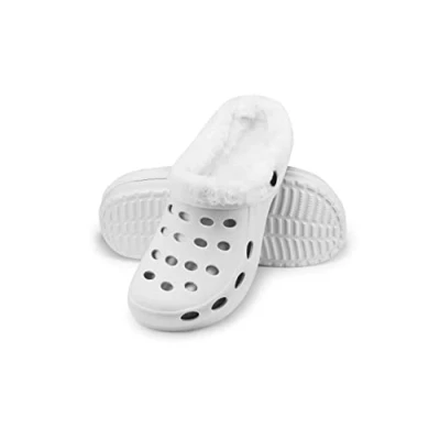Abbildung von ESTRO Herren Winter Hausschuhe Damen Gefüttert Gartenschuhe Gartenclogs A01 (36, Weiß)