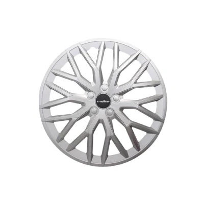 Abbildung von Goodyear Satz von 4 Radkappen 15&quot; Modell Baku Silber. Sportliches Design, das gut zum Äußeren des Fahrzeugs passt. Robuste und langlebige Konstruktion.