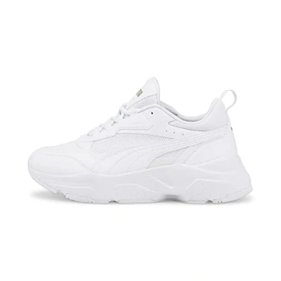 Abbildung von Puma Cassia Sneaker low, Damen, Größe: 42, White/team gold Lederimitat/textil