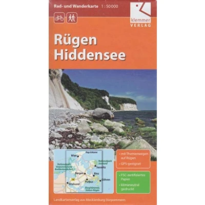 Abbildung von Rad und Wanderkarte Rügen Hiddensee: Maßstab 1:50.000, GPS geeignet, Erlebnistipps auf dem Kartenblatt