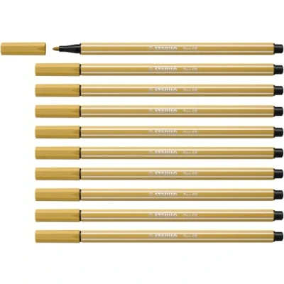 Abbildung von Premium Filzstift STABILO Pen 68 10er Pack khaki
