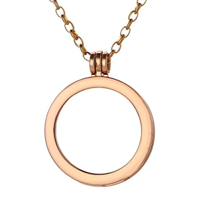 Abbildung von Morella Damen Coin 33 mm Träger Anhänger mit Edelstahl Halskette 70 cm Gold und Schmuckbeutel