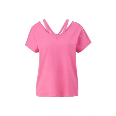 Abbildung von s.Oliver MIT CUT OUTS Tshirt basic, Damen, Größe: 34, Pink