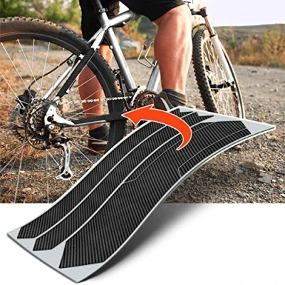 Abbildung von Luxshield Fahrrad Kettenstreben Lackschutzfolie Schutz Set Carbon Optik &amp; selbstklebend