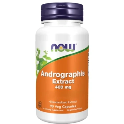 Abbildung von Now Foods, Andrographis Extract, 400 mg, 90 vegane Kapseln, Laborgeprüft, Pflanzlich, Glutenfrei, Sojafrei, Vegetarisch