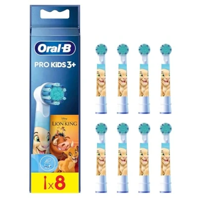 Abbildung von Oral B Pro Kids König der Löwen Aufsteckbürsten für elektrische Zahnbürste, 8 Stück, extra weiche Borsten, original Zahnbürstenaufsatz Zahnbürsten, Kinder ab 3 Jahren