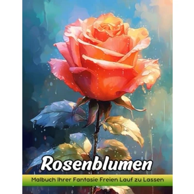 Abbildung von Rosenblumen: Malbuch Für Erwachsene Mit Rosen Zum Stressabbau Und Zur Entspannung