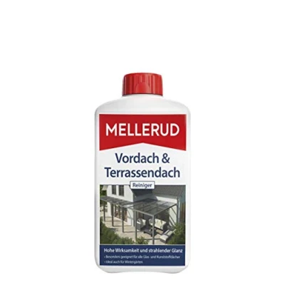 Abbildung von MELLERUD Vordach und Terrassendach Reiniger Konzentrat 1 x l Hohe Wirksamkeit strahlender Glanz für alle Glas Kunststoffdächer