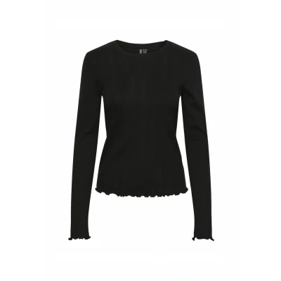 Abbildung von pieces Langarmshirt »PCMARIE LS O NECK POIN TOP JRS NOOS BC«