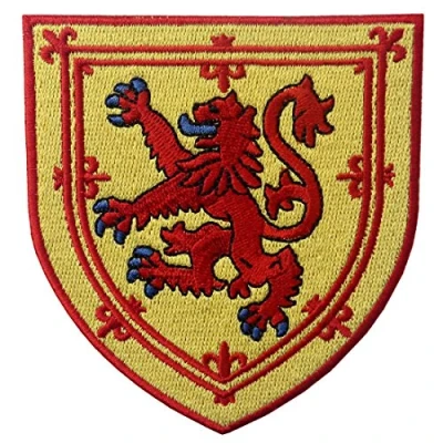 Abbildung von Schottland Wappen Bestickter Kreuz Löwenschild Aufnäher zum Aufbügeln/Annähen