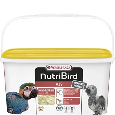 Abbildung von VERSELE LAGA NutriBird A19 Handaufzuchtfutter für Jungpapageien Ara, Graupapagei, Edelpapagei Energie 3kg