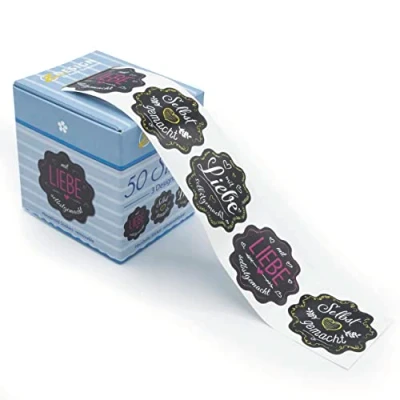 Abbildung von AVERY Zweckform 56859 Marmeladen Etiketten selbstklebend 50 Stück (Ø38mm, Aufkleber Marmeladenglas, Einmachen, Haushaltsetiketten ablösbar, Selbstgemacht, beschriftbar) Sticker auf Rolle, bunt