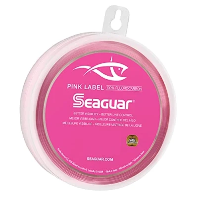 Abbildung von Seaguar Unisex Erwachsene Pink Label 100% Fluorkohlenstoff Vorfach, Rose, 50lbs/25yds