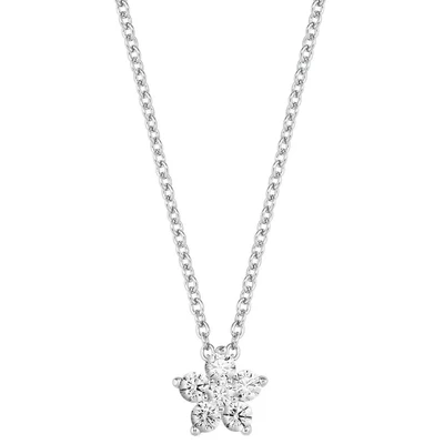 Abbildung von Amor Kette mit Anhänger 925 Sterling Silber Damen Halsschmuck, Zirkonia synth., 42+3 cm, Silber, Kommt in Schmuck Geschenk Box, 9070008