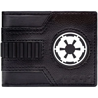 Abbildung von The Empire Strikes Back Star Wars Galaktisches Imperium Tie Fighter Anzug Portemonnaie Geldbörse, Schwarz