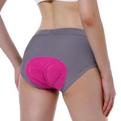 Abbildung von FEIXIANG Damen Radunterhose, Fahrradhose Kurz Radlerhose Fahrrad Unterwäsche mit 4D Gel Gepolstert, Fahrradunterhose Atmungsaktiv Schnelltrocknend Radhose