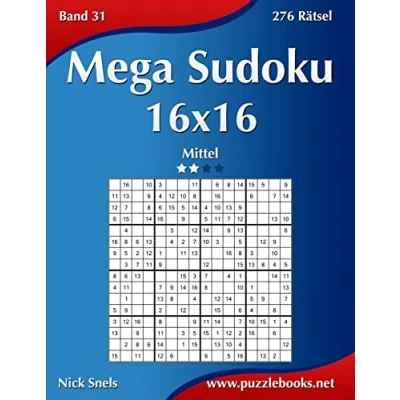 Abbildung von Mega Sudoku 16x16 Mittel Band 31 276 Rätsel