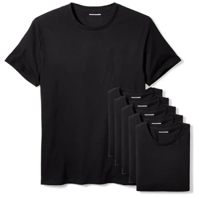 Abbildung von Amazon Essentials Herren Unterhemd mit Rundhalsausschnitt, 6er Pack, Schwarz, M