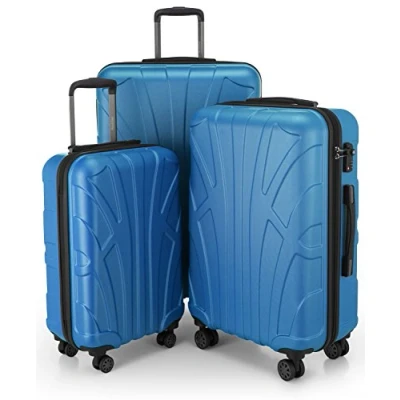 Abbildung von suitline 3er Koffer Set, TSA, (S, M &amp; L), Cyanblau