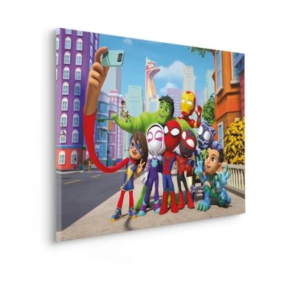 Abbildung von Komar Keilrahmenbild Spidey and His Amazing Friends Glowy Spideys Größe 60 x 40 cm Leinwandbild, Bild, Kinderzimmer, Marvel