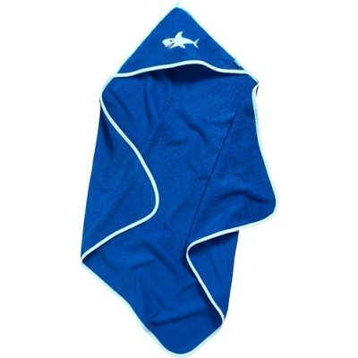 Abbildung von Playshoes Jungen Frottee Kapuzentuch Hai 340033, 7 Blau, 100x100cm
