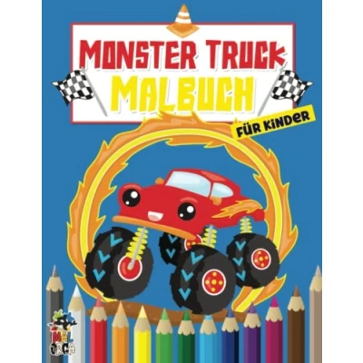 Abbildung von Monster Truck Malbuch für Kinder: Kreativität fördern mit dem Fahrzeug Ausmalbuch Kinder ab 4 Jahren