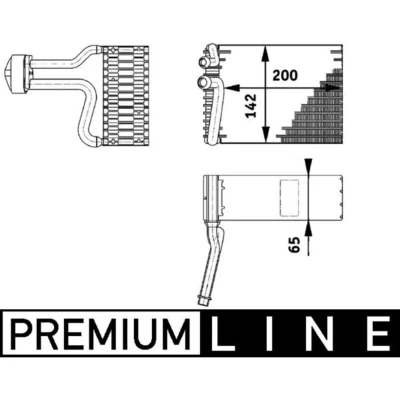 Abbildung von MAHLE ORIGINAL AE 66 000P Verdampfer hinten ohne Expansionsventil