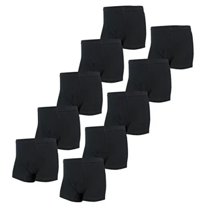 Abbildung von TupTam Jungen Boxershorts Unterhose Kinder Boxer Unterwäsche 10er Pack, Farbe: Pack Schwarz Dunkelblau Blau, Größe: 104 110