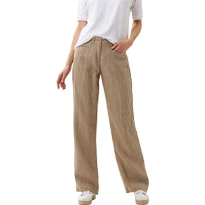 Abbildung von Brax Damen Style Farina Pure Linen Hose Toffee 27W / 32L