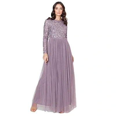 Abbildung von Maya Deluxe Women&#039;s Damen Bridesmaid Dress, Moody Lilac, 46