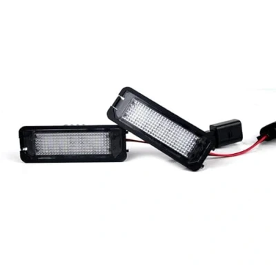 Abbildung von BLUETECH LED Kennzeichenbeleuchtung Kennzeichenleuchte Xenon Optik kompatibel mit Volkswagen GOLF 4, 5, 6, 7, VW PASSAT, POLO, SCIROCCO, PHAETON, EOS, NEW BEETLE, LUPO