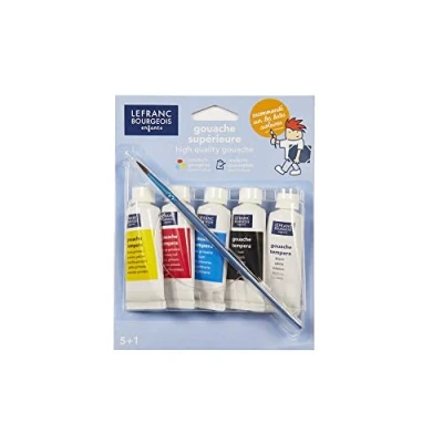 Abbildung von Lefranc &amp; Bourgeois 807492 Schulfarben Gouache in 20ml Tuben, gebrauchsfertig, hohe Deckkraft, intensive Leuchtkraft, Ergiebigkeit