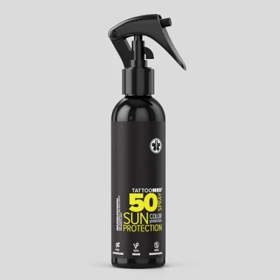 Abbildung von Tattoomed Sun Protection LSF 50 Spray Starker Sonnenschutz Speziell für Tätowierte Haut Flasche (150ml)