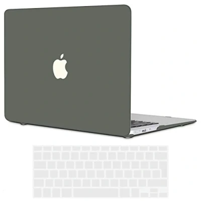 Abbildung von TECOOL Hülle für MacBook Air 13 Zoll 2017 2010 A1466 A1369, Ultradünn Schutzhülle Hartschale Matt Case Cover +EU Tastaturschutz, Nicht kompatibel mit neu 2021 2018, nachtgrün