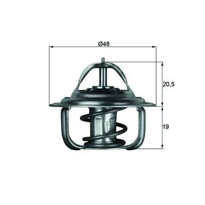 Abbildung von MAHLE ORIGINAL TX 1 87D Kühlwasserthermostat 87 48 mit Dichtung OPEL: Corsa B Hatchback, Kadett C Saloon, Estate, DAEWOO: Nexia I Hatchback