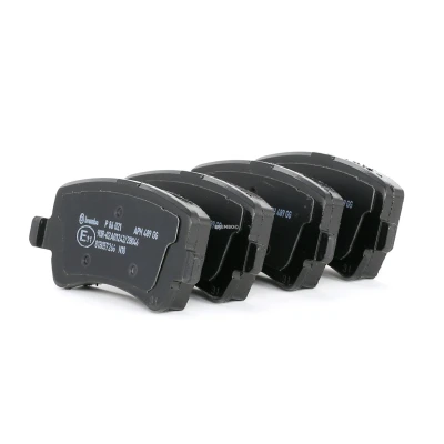 Abbildung von BREMBO P 86 021 Bremsbelagsatz exkl. Verschleißwarnkontakt mit Bremssattelschrauben Zubehör VOLVO: S80 II, XC60 I, V60 I kfzteile, mister auto,