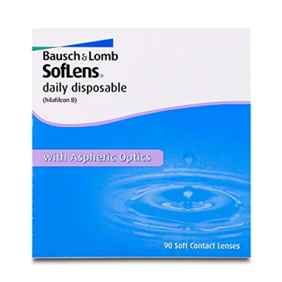 Abbildung von SofLens Bausch + Lomb daily disposable Tageslinsen, sphärische Kontaktlinsen, weich, 90 Stück BC 8.6 mm / DIA 14.2 9,00 Dioptrien
