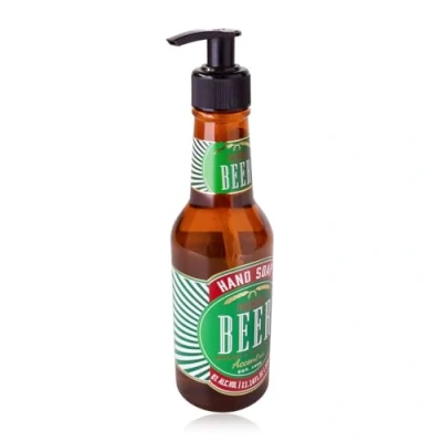 Abbildung von Accentra Handseife in Flasche Bierflaschen Optik, 330ml im Pumpspender, Flüssigseife, Bier Duft, nachfüllbar
